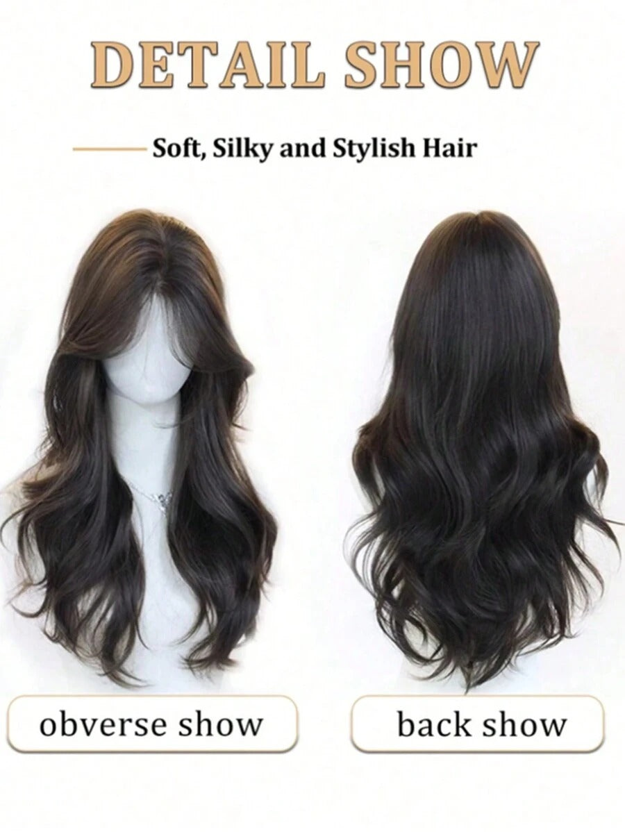SHEIN باروكة شعر مموج مع غرة