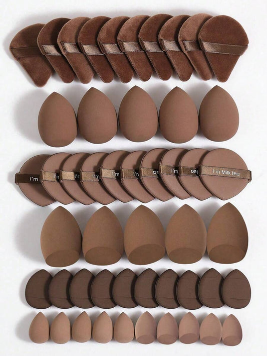 SHEIN طقم إسفنج مكياج متكامل –  30قطعة بدرجات القهوة