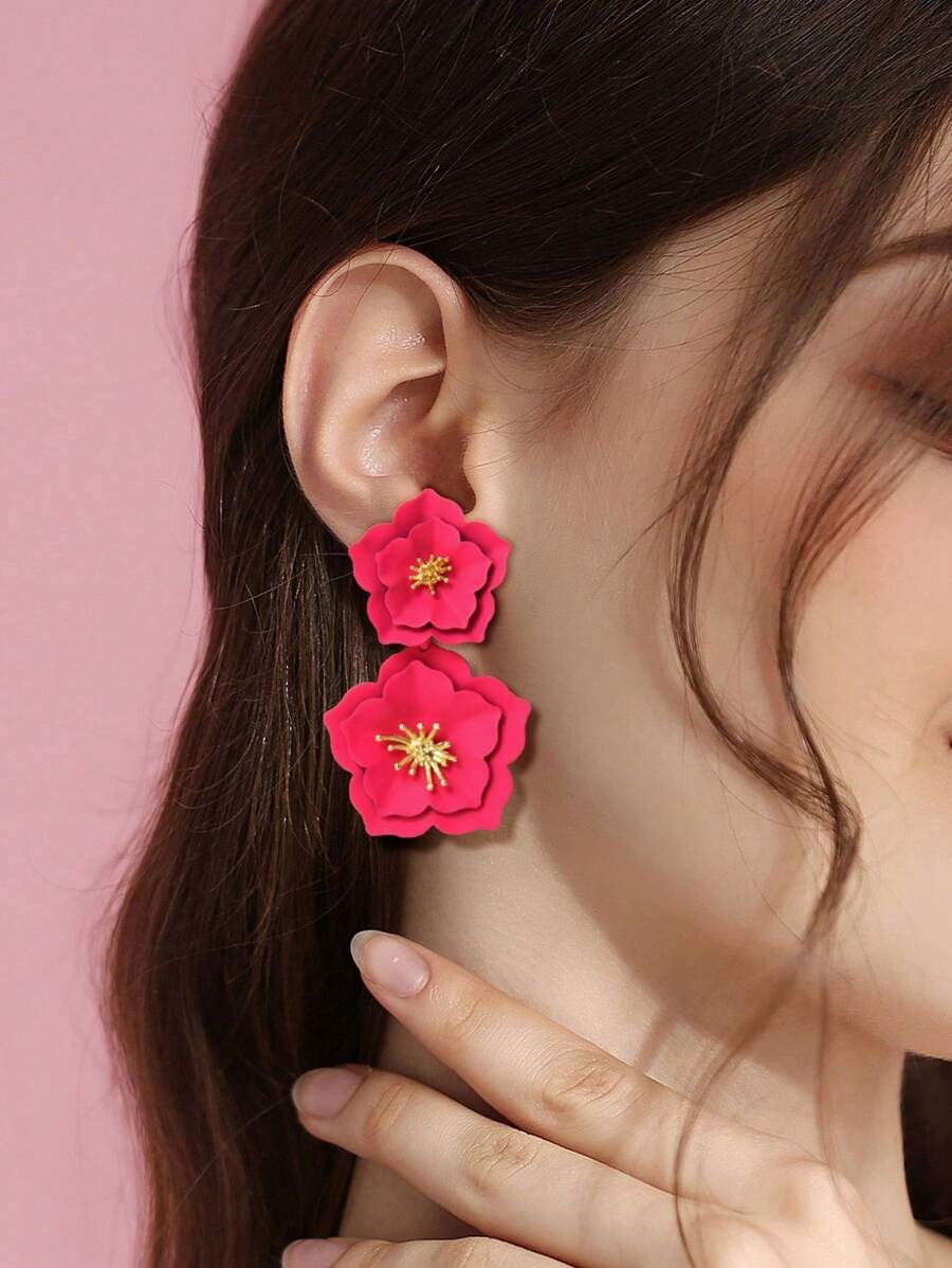 SHEIN طقم 12 أقراط ملونة بتصميم بوهيمي