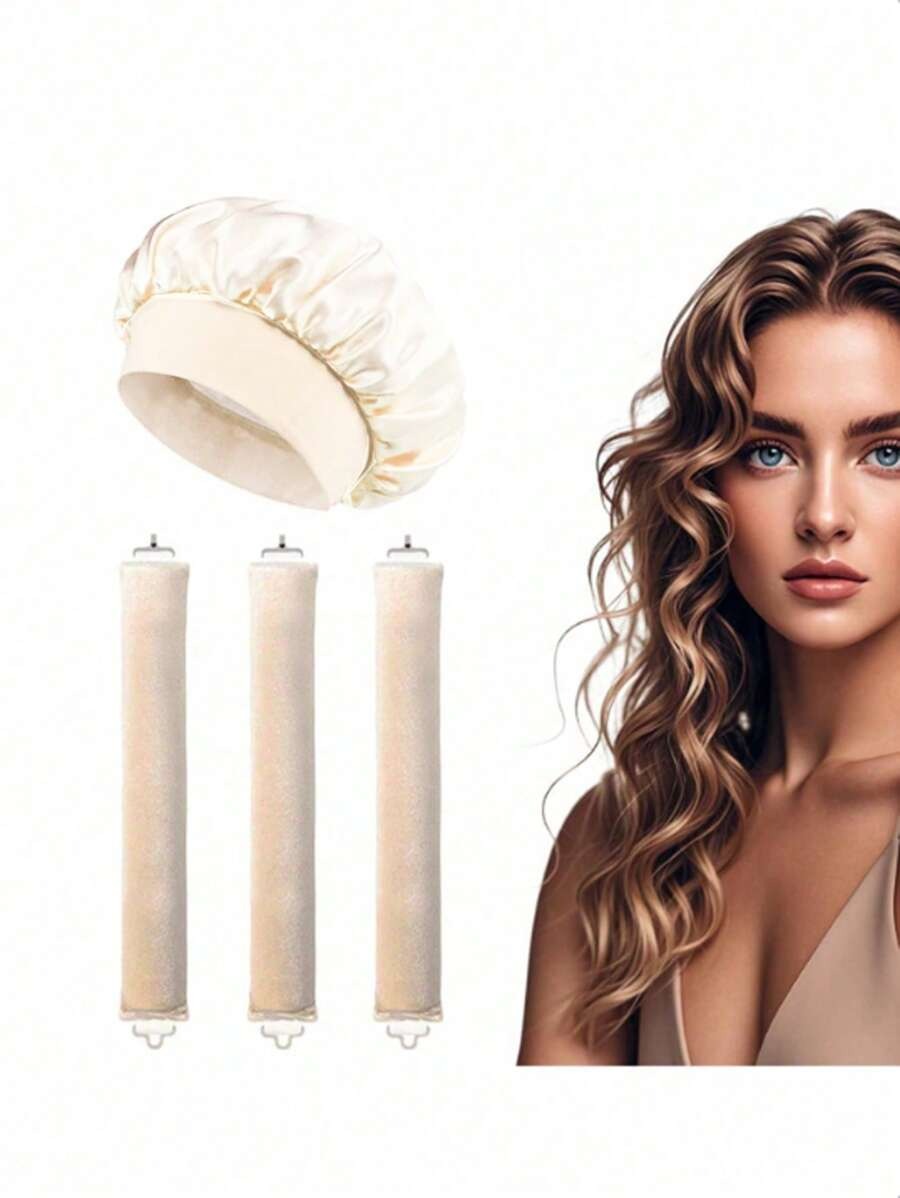 SHEIN عدد 4 قطع مجموعة تصفيف الشعر بدون حرارة