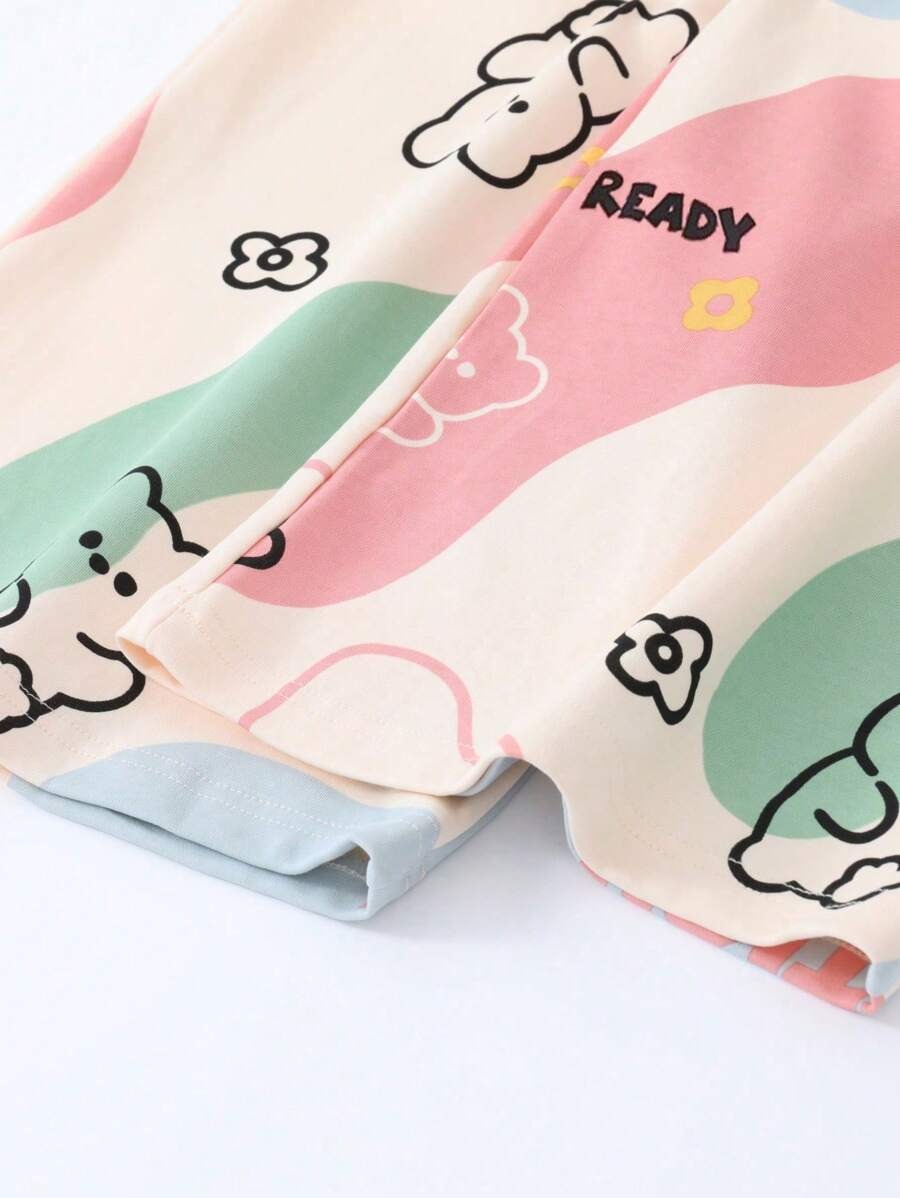 SHEIN طقم بيجامة صيفي بطبعات أزهار