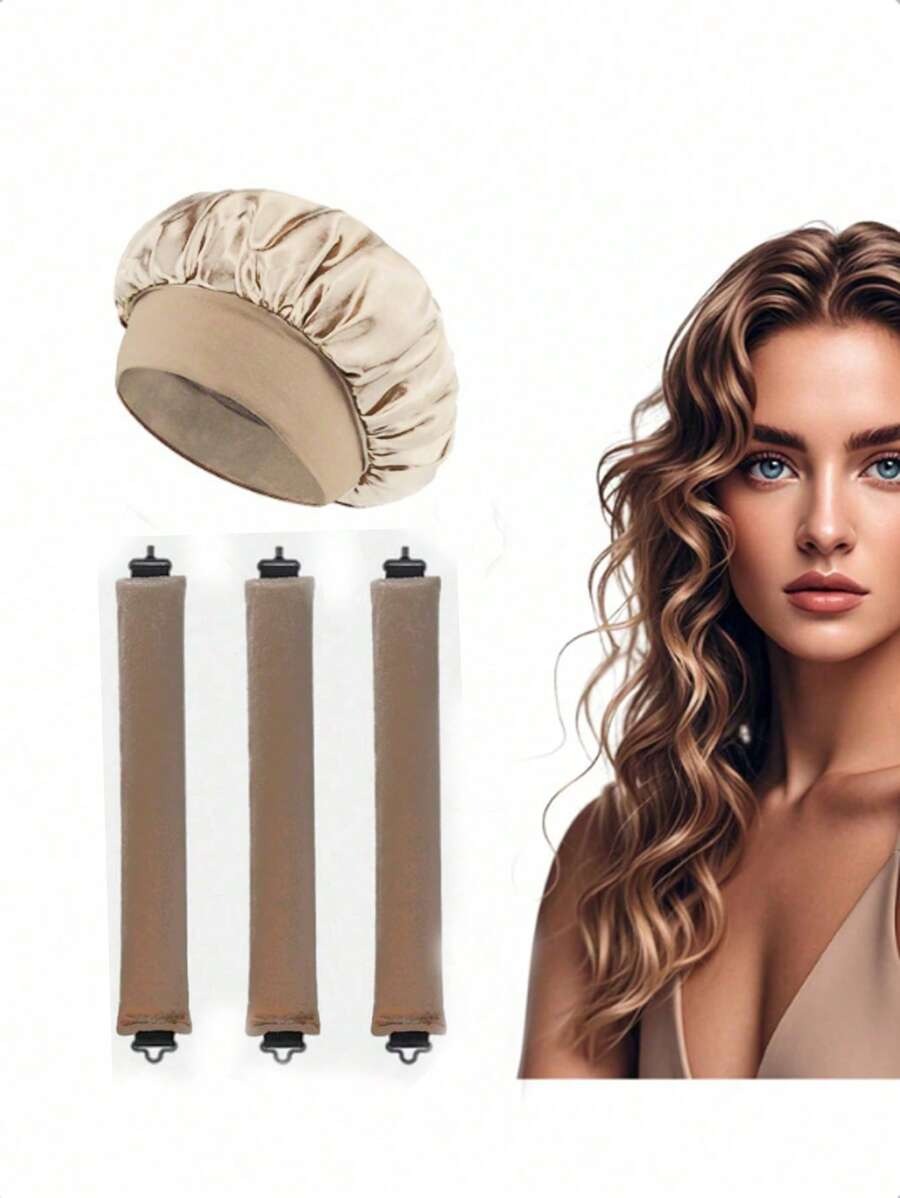 SHEIN عدد 4 قطع مجموعة تصفيف الشعر بدون حرارة
