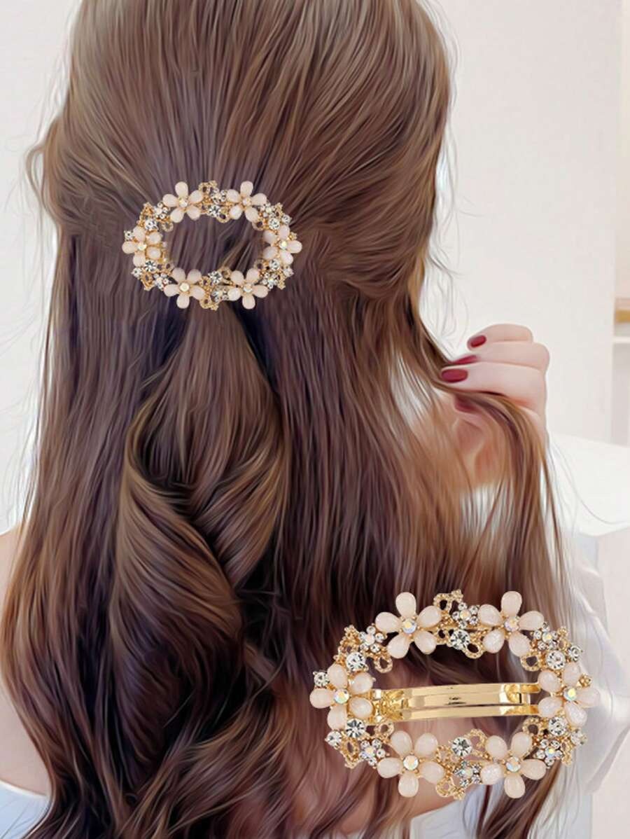 SHEIN قطعة وحدة من مشبك الشعر بتصميم بيضاوي