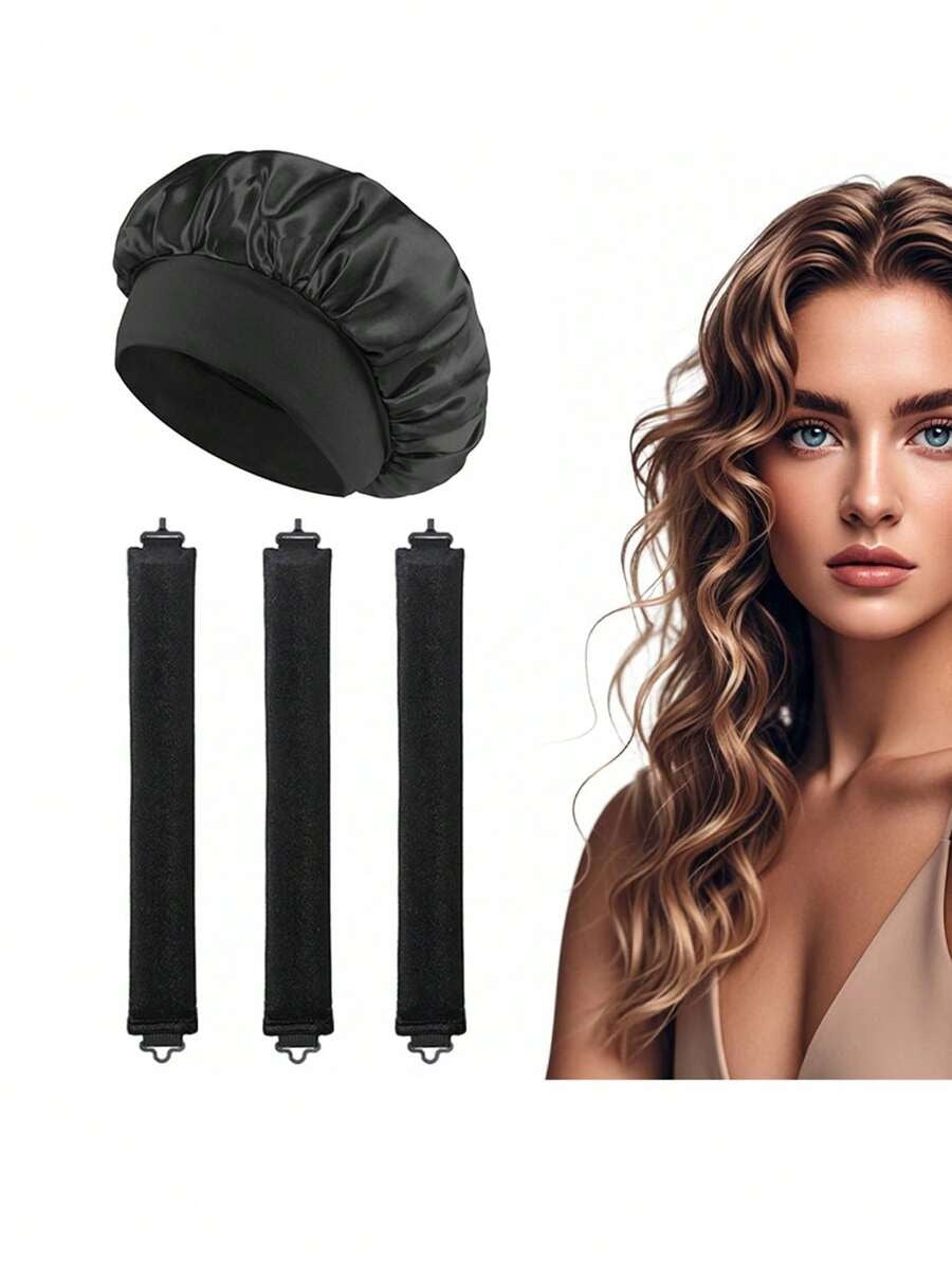 SHEIN عدد 4 قطع مجموعة تصفيف الشعر بدون حرارة