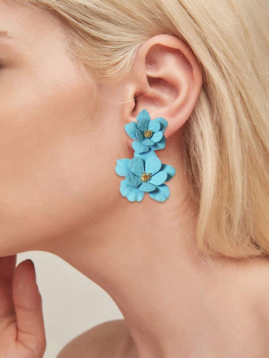SHEIN طقم 12 أقراط ملونة بتصميم بوهيمي