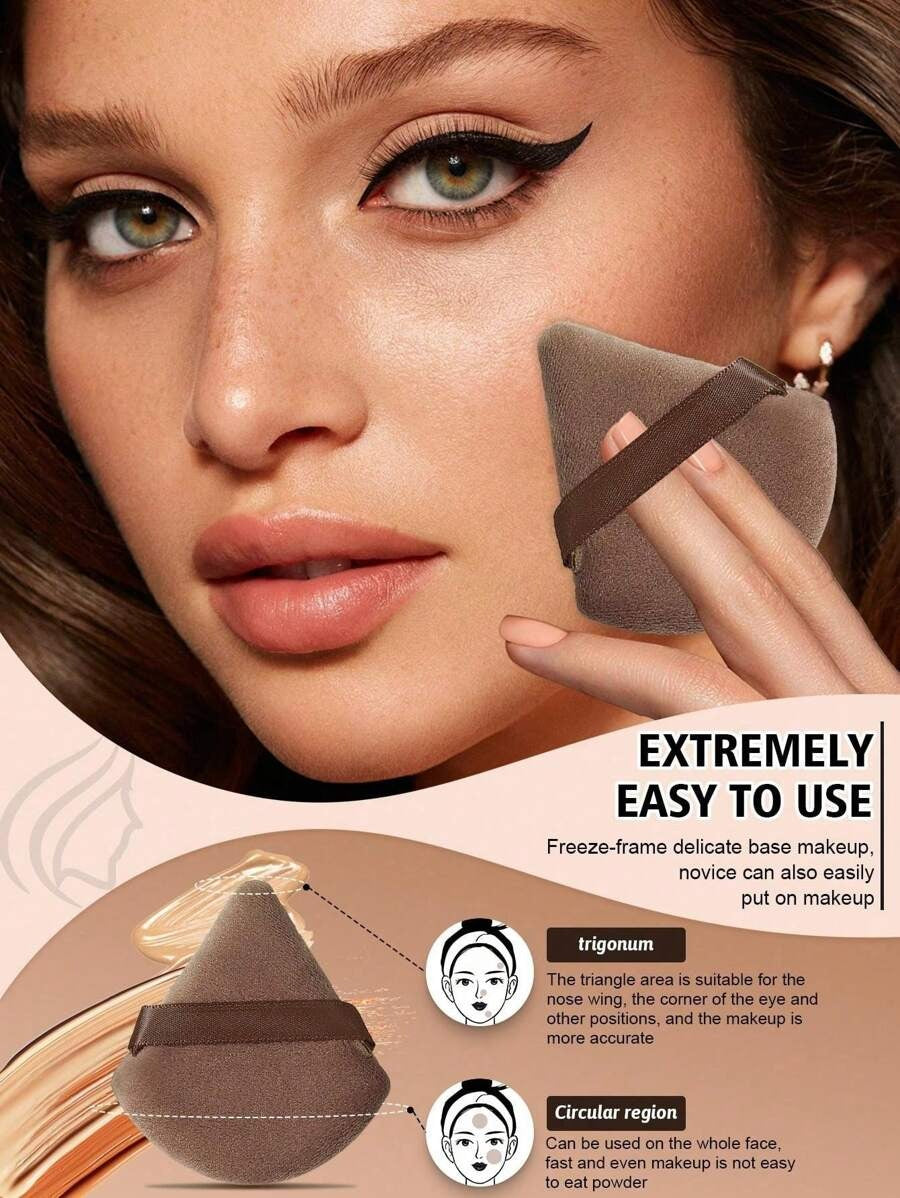 SHEIN طقم إسفنج مكياج متكامل – 30قطعة بدرجات القهوة