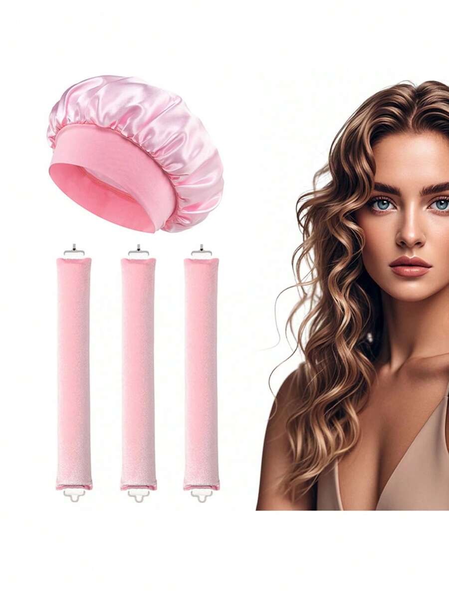 SHEIN عدد 4 قطع مجموعة تصفيف الشعر بدون حرارة