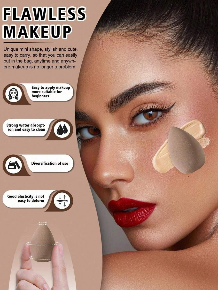 SHEIN طقم إسفنج مكياج متكامل – 30قطعة بدرجات القهوة