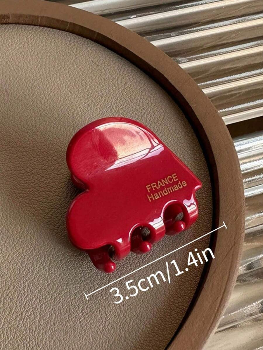 SHEIN مشابك شعر شكل قلب صغير