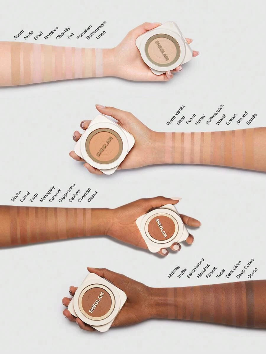 SHEGLAM Skin-Focus بودرة أساس بتغطية عالية - Porcelain