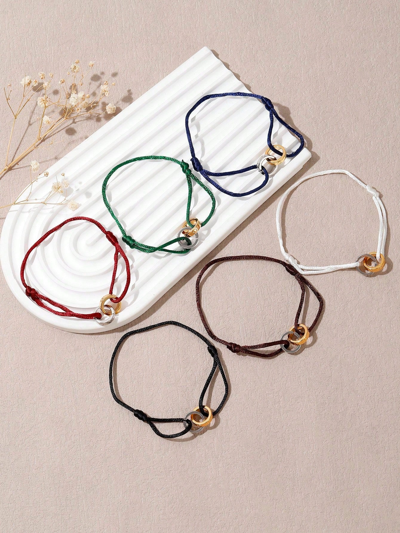 1Set Style Classic Bracelet Suitable for Women'S Daily Wear (Adjustable Stretch Bracelet)