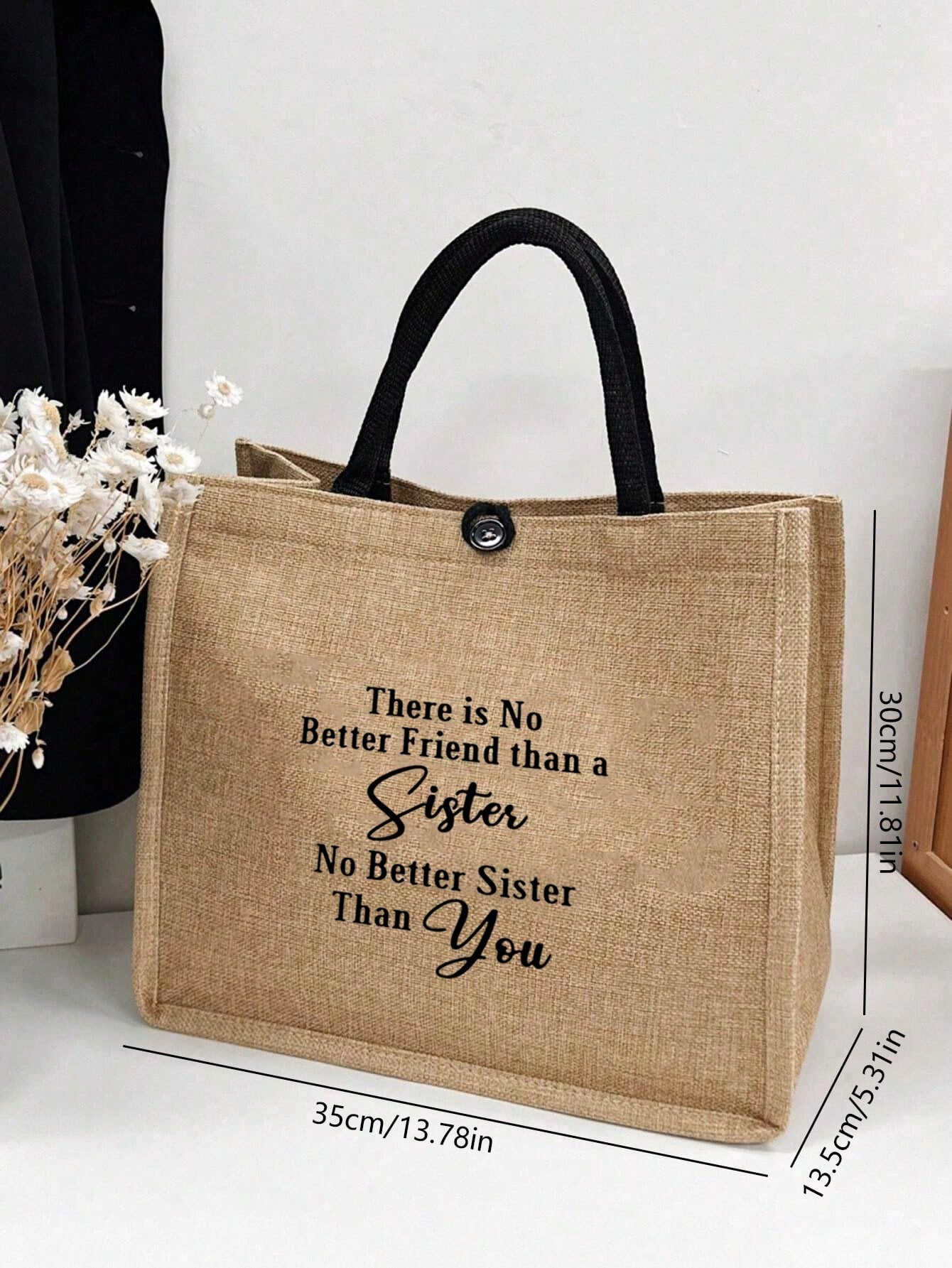 2Pcs Sister Tote Bag Set Gifts