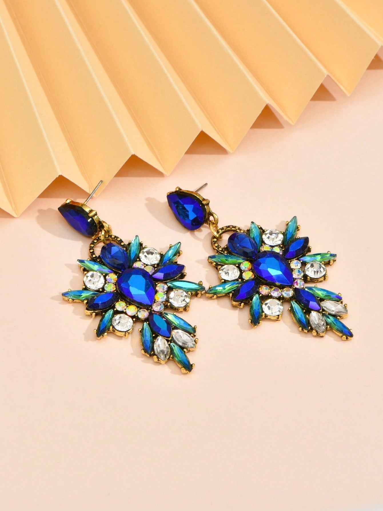 Rhinestone Decor Drop Earrings