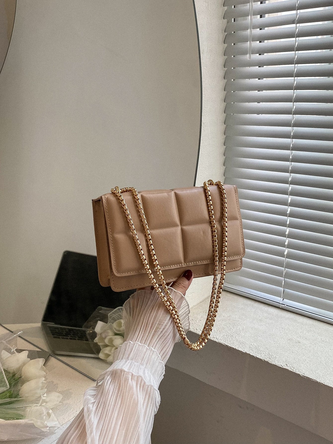 Waterproof,Lightweight,Business Casual Minimalist Flap Chain Square Bag for Teen Girls Women College Students,Rookies & White-Collar Workers Perfect for Office,College,Work ,Business,Commute