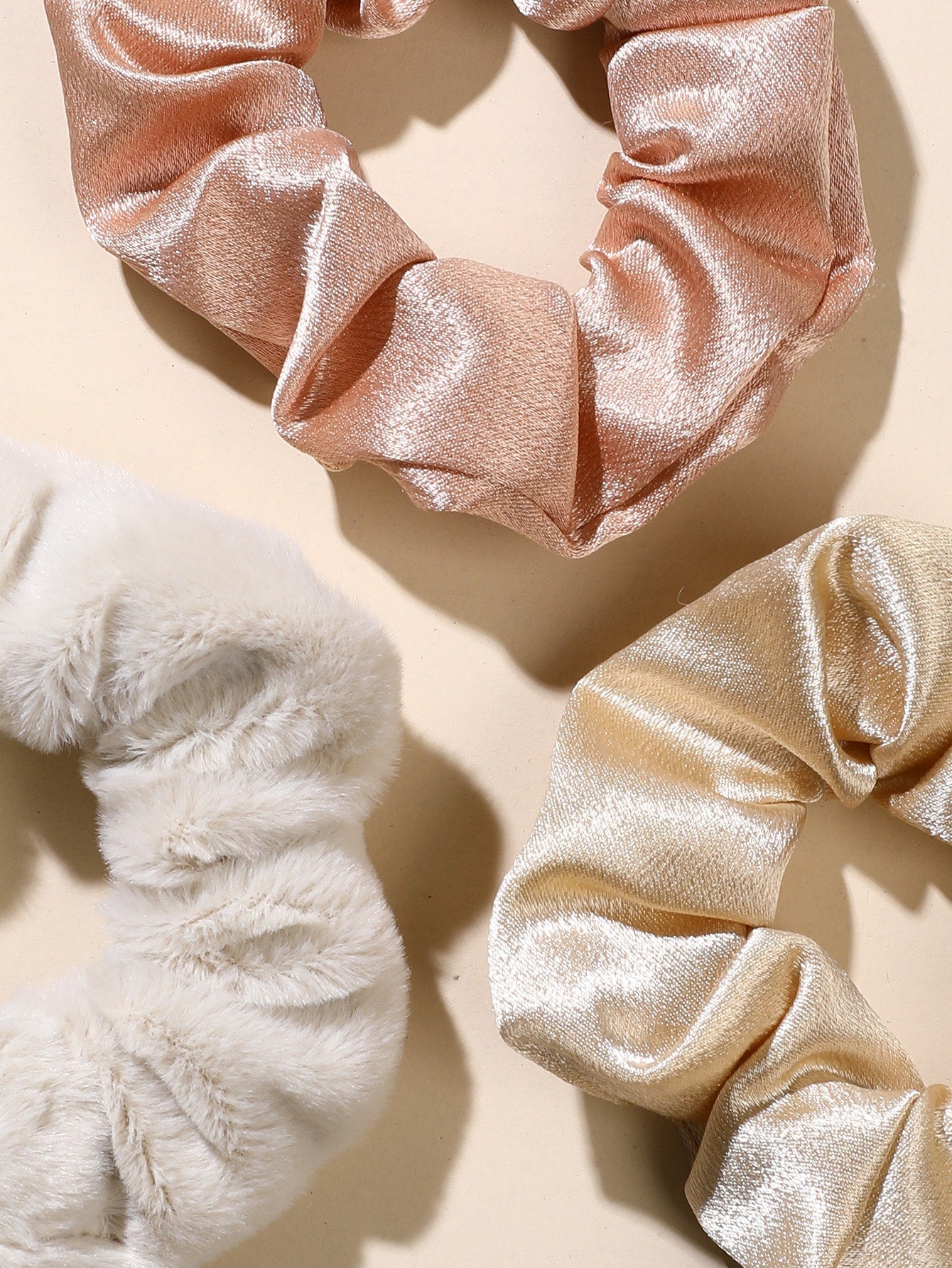 4Pcs Toddler Girls Solid Scrunchie