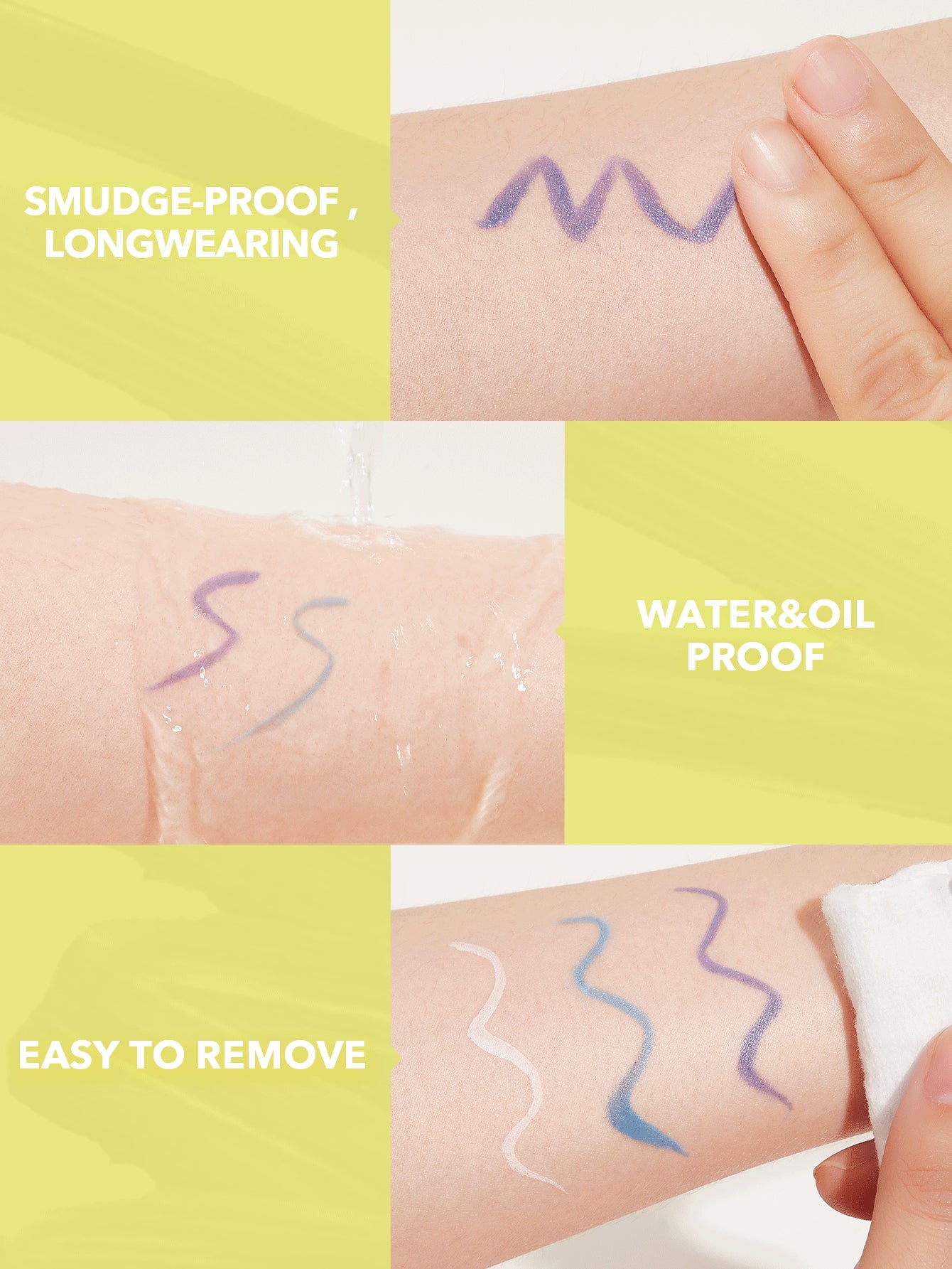 SHEGLAM Color Crush Liquid Eyeliner-Insta-Gratification 7 Colors Smudge-Proof High Pigment Eyeliner Pencil Sweat-Proof Long Lasting Easy to Use Yellow Eyeliner Black Friday Winter Gifts Y2K Trending Y3K Eyeliner