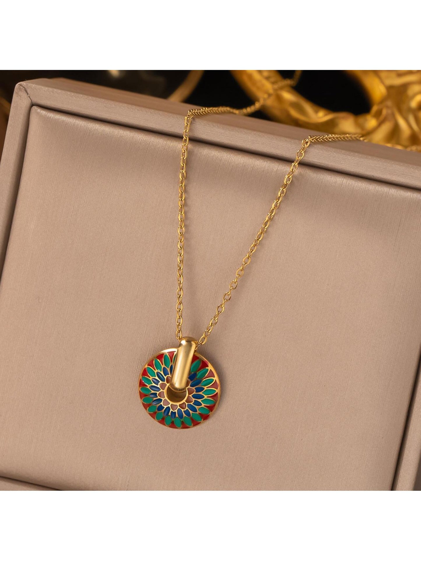 3Pcs/Set Fashion Marble Pattern round Decor Jewelry Set for Women for Daily Decoration