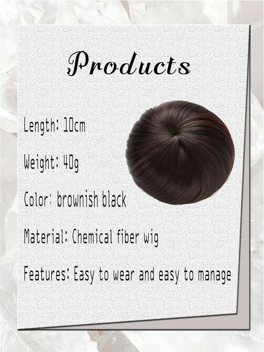 Foreign Trade Chemical Fiber High Temperature Silk Elastic Rope Fake Hair Bag Ancient Style Ball Hair Wig Hair Accessories Korean Straight Hair Bag