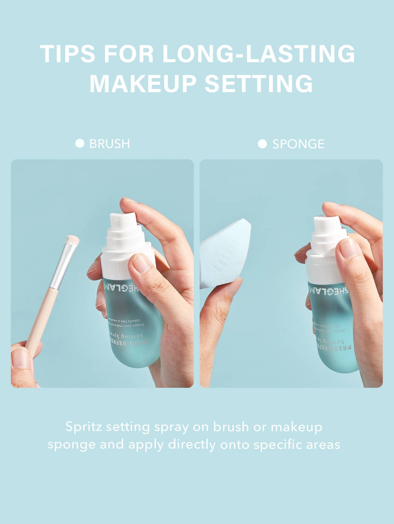 SHEGLAM Press Refresh Setting Spray Moisturizing Long Lasting Makeup Setting Spray Oil-Control Non-Greasy Makeup Setting Black Friday Winter Pink Brown Setting Spray