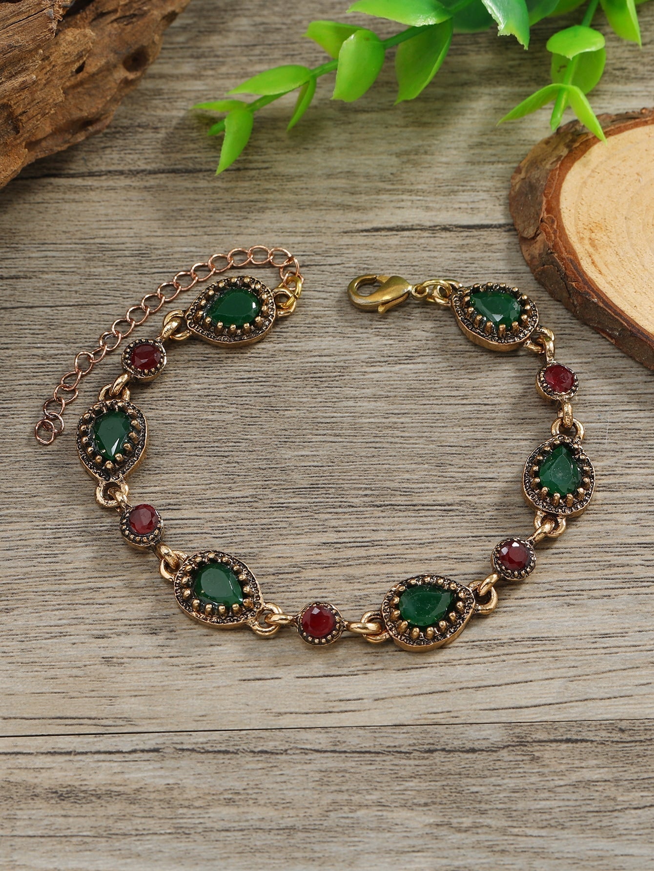 Water-Drop Gemstone Decor Bracelet