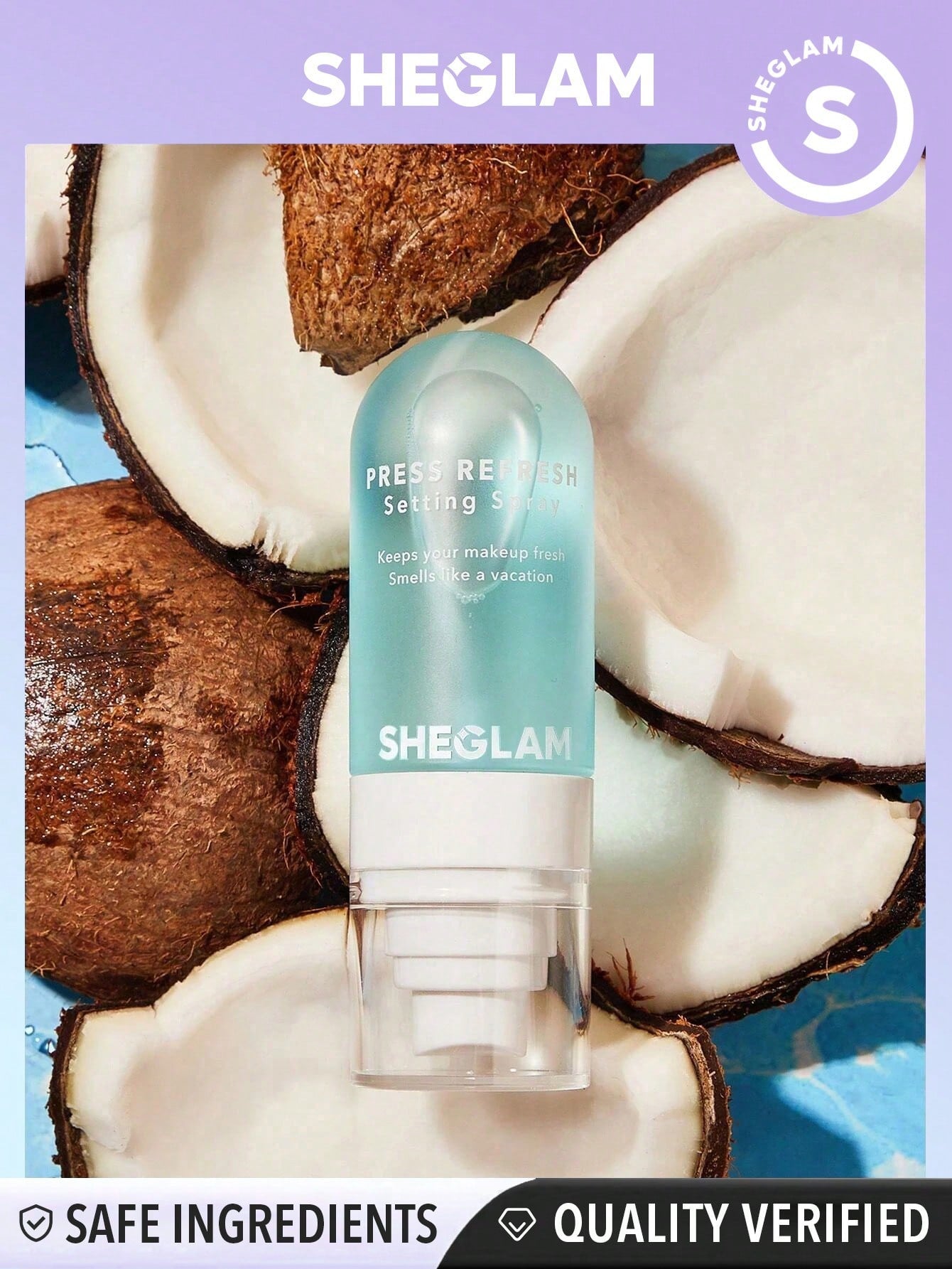 SHEGLAM Press Refresh Setting Spray Moisturizing Long Lasting Makeup Setting Spray Oil-Control Non-Greasy Makeup Setting Black Friday Winter Pink Brown Setting Spray