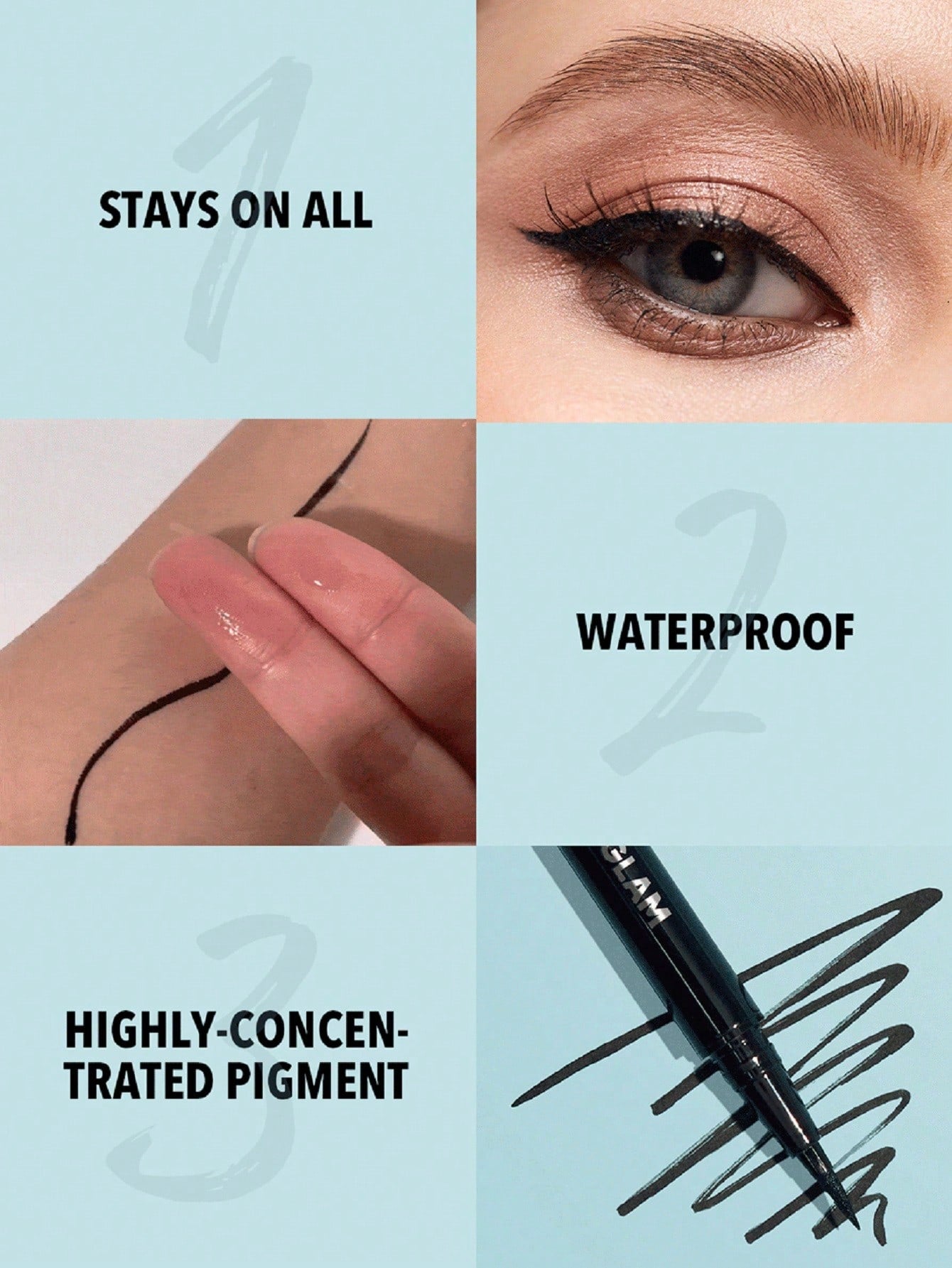 SHEGLAM Pro Precision Waterproof Liquid Eyeliner - Black Long Lasting Matte Eyeliner Pencil High Pigment Ultra-Fine Eyeliner Sweat-Proof No Smudge Eye Make up Black Friday Winter Eyeliner