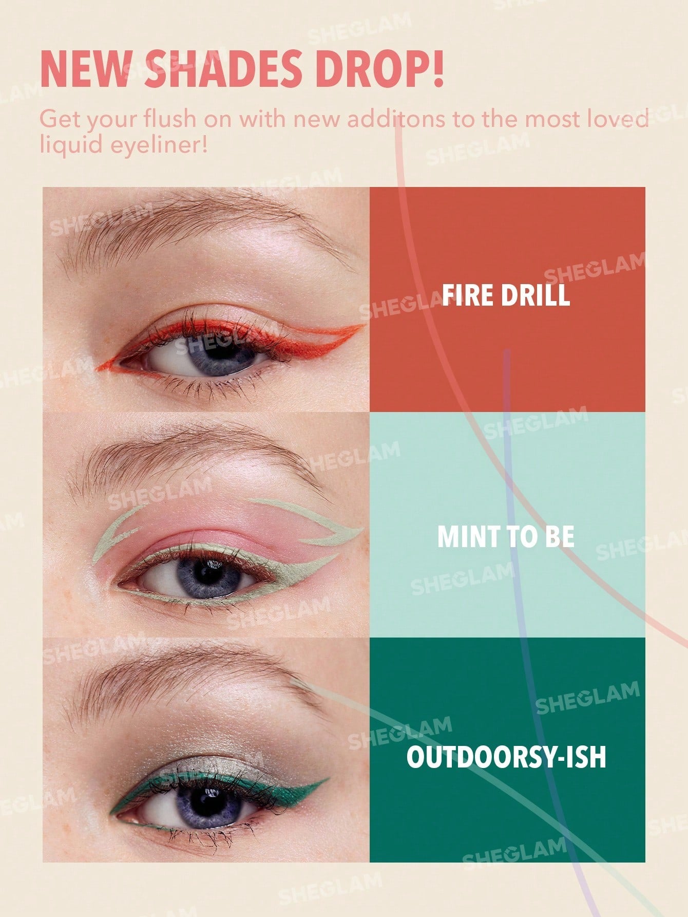 SHEGLAM Color Crush Liquid Eyeliner-Insta-Gratification 7 Colors Smudge-Proof High Pigment Eyeliner Pencil Sweat-Proof Long Lasting Easy to Use Yellow Eyeliner Black Friday Winter Gifts Y2K Trending Y3K Eyeliner
