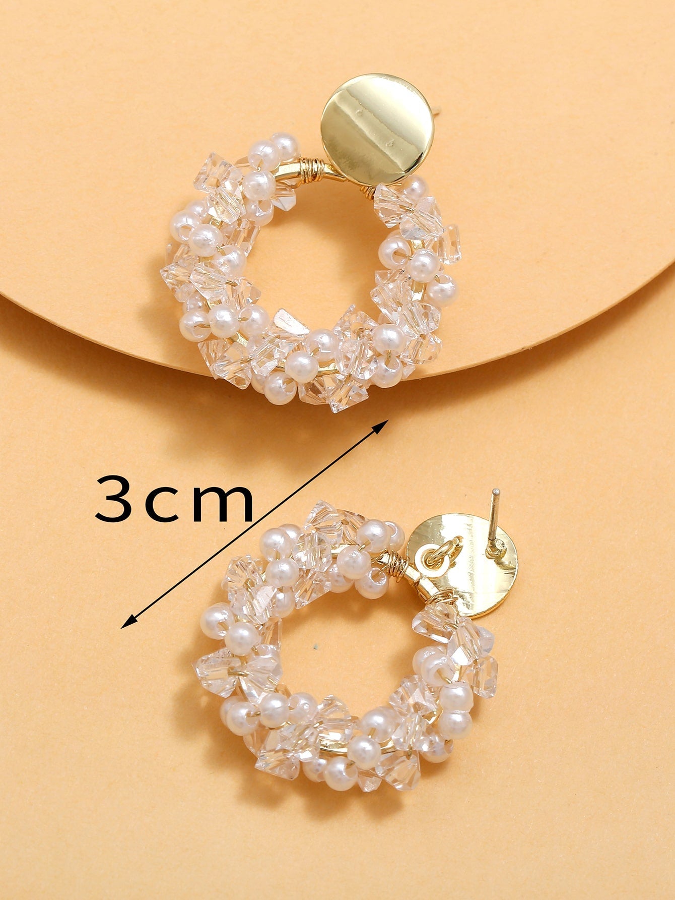 Faux Pearl Decor Drop Earrings