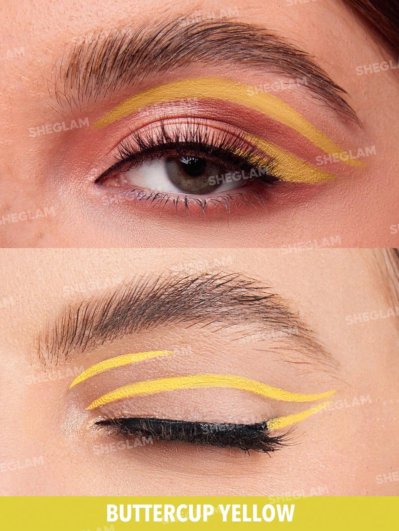 SHEGLAM Color Crush Liquid Eyeliner-Insta-Gratification 7 Colors Smudge-Proof High Pigment Eyeliner Pencil Sweat-Proof Long Lasting Easy to Use Yellow Eyeliner Black Friday Winter Gifts Y2K Trending Y3K Eyeliner