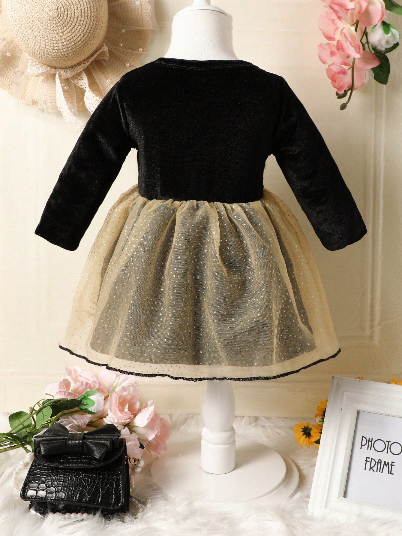 Baby Girls' Mesh Patchwork Party Dress