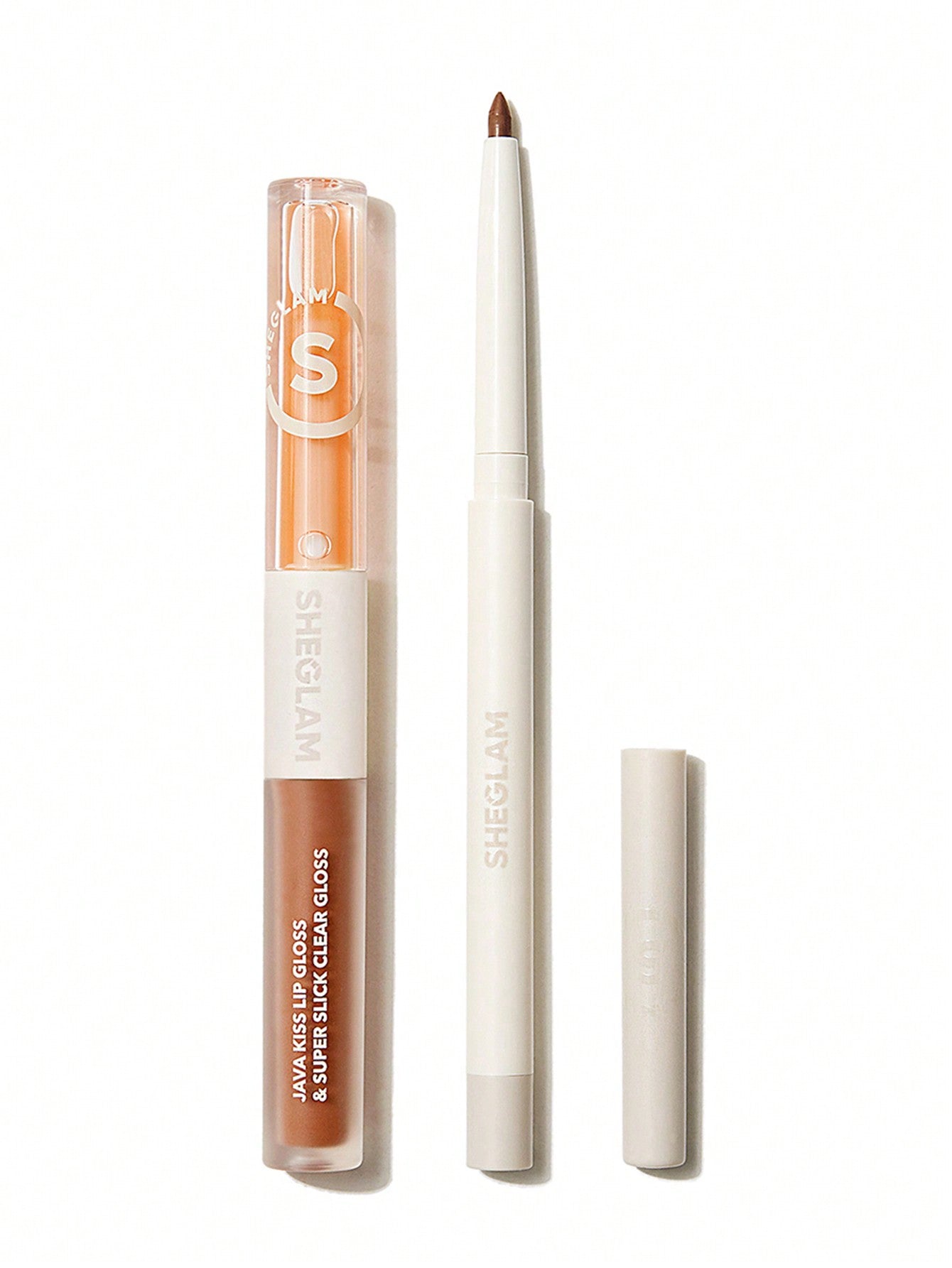 SHEGLAM Soft 90'S Glam Lip Liner and Lip Duo Set-Moody Taupe Lip Set 3-In-1 Lip Makeup Plumping Lip Gloss Moisturizing Plant Extracts Long Lasting Liquid Lipstick Lip Makeup Black Friday Winter Brown Liquid Lipstick