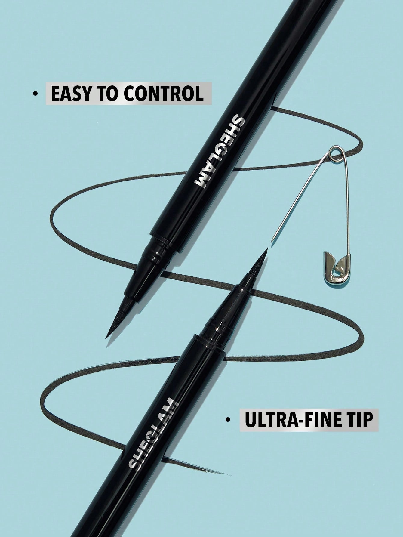 SHEGLAM Pro Precision Waterproof Liquid Eyeliner - Black Long Lasting Matte Eyeliner Pencil High Pigment Ultra-Fine Eyeliner Sweat-Proof No Smudge Eye Make up Black Friday Winter Eyeliner