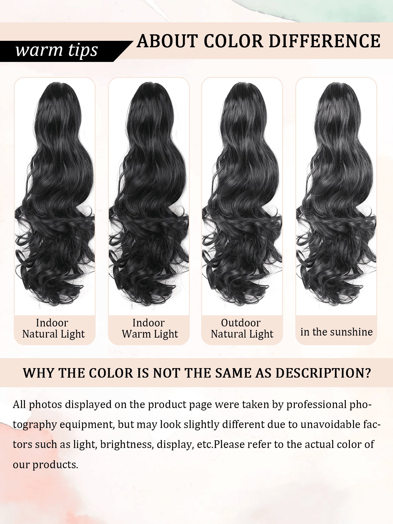Claw Clip Ponytail Extension Curly Wavy Clip in Long Ponytails Hair Extensions Synthetic Hairpiece for Women