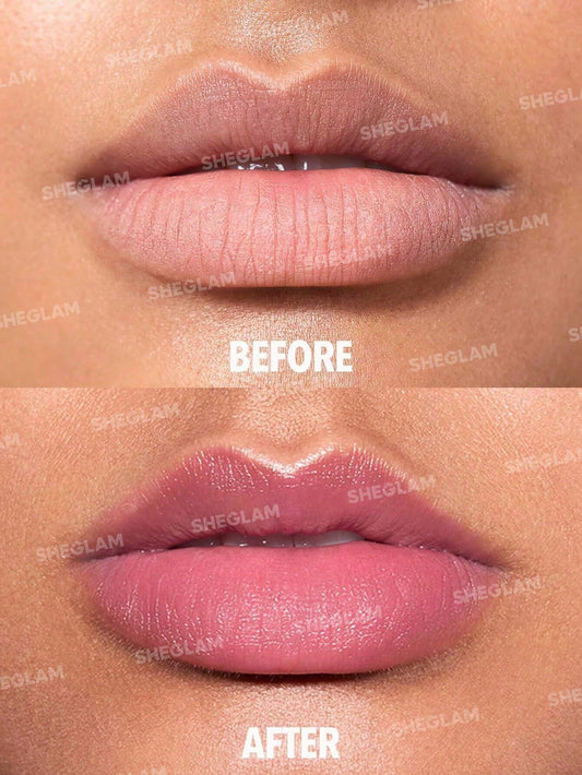 SHEGLAM Plushy Lip Balm-02 Pink Natural Gloss Hydrating Tinted Lip Care Olive Oil Shea Butter Lip Makeup Black Friday Winter Lip Care