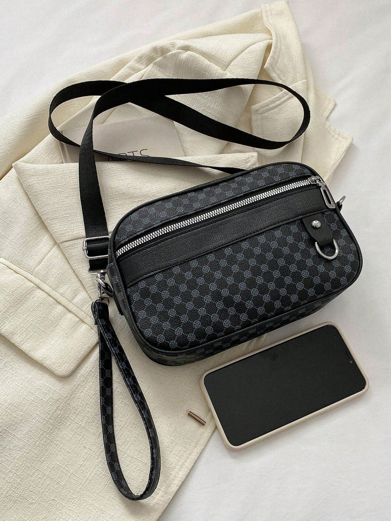 Fashion Printed Pu Shoulder Bag for Women, Large Capacity Tote Bag