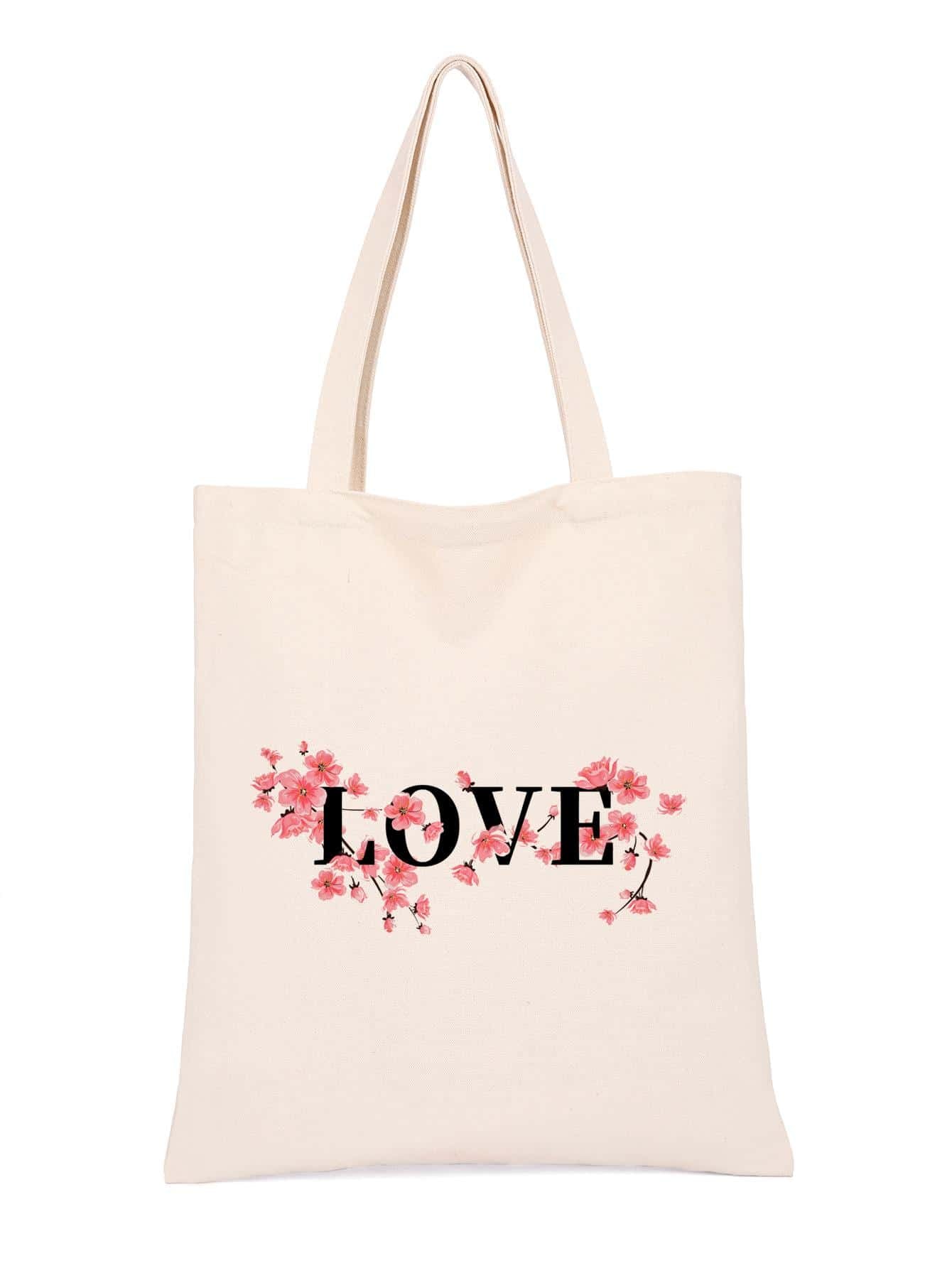 Fashionable Printed Casual One-Shoulder Tote Shopping Bag