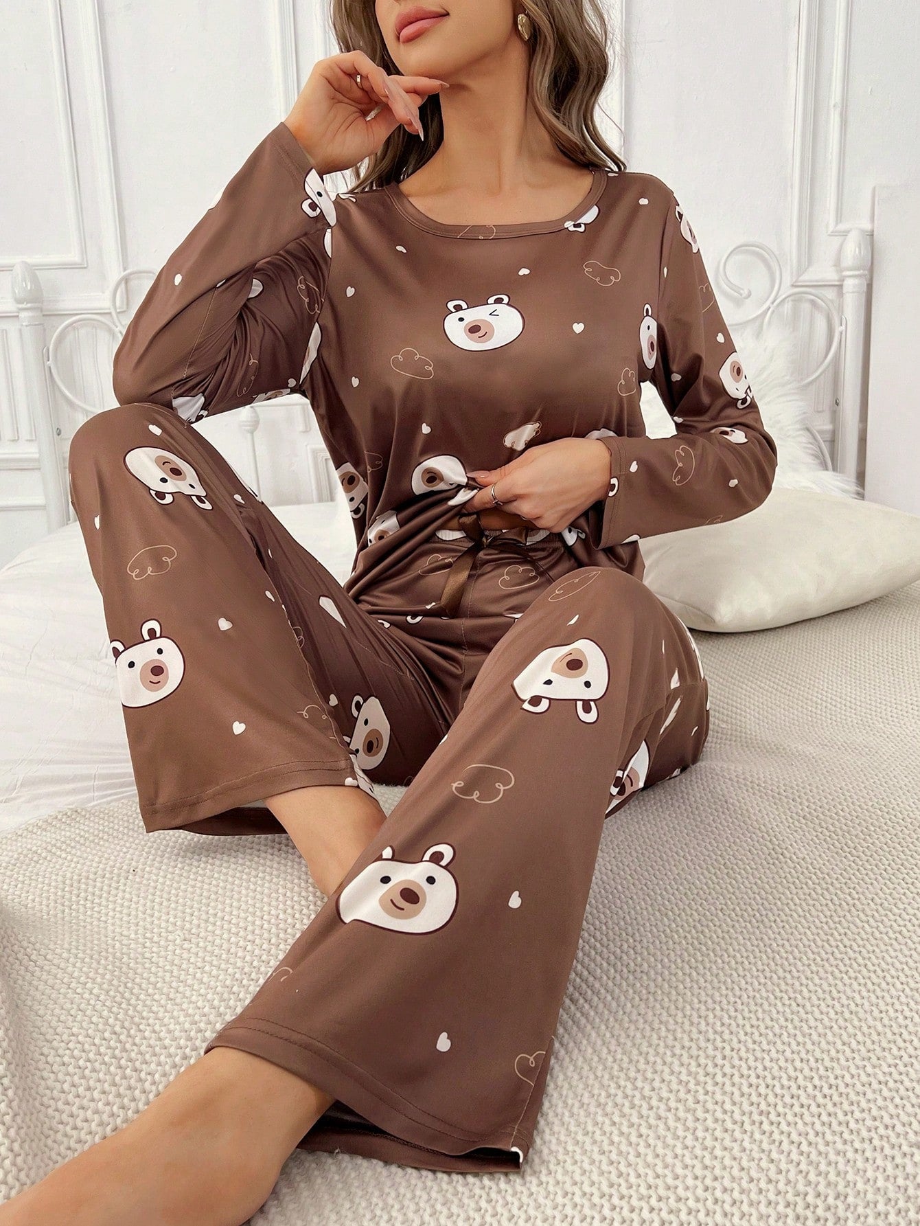 Cartoon Graphic Tee & Pants PJ Set