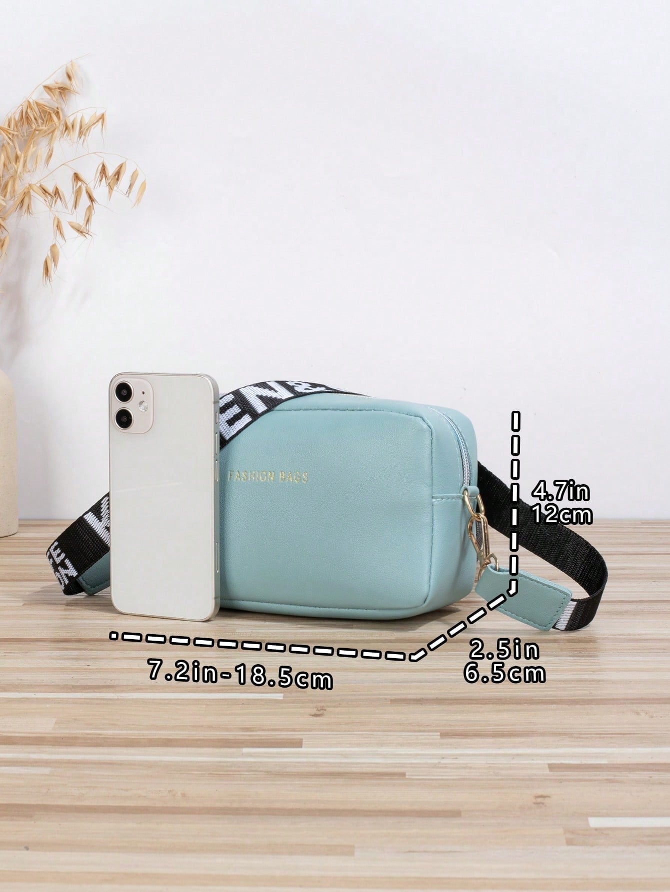 Mini Letter Graphic Square Bag