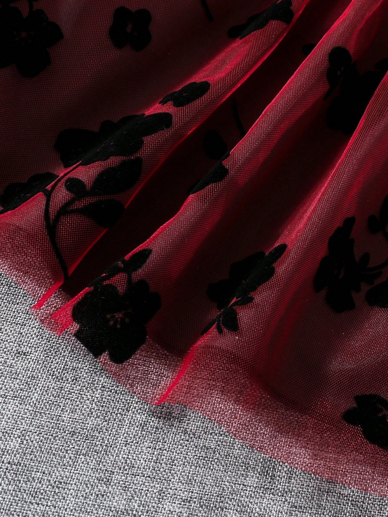 Girls' Embroidery Floral Design Dress with Hollow Out Sleeves and Mesh Splice, Suitable for Elegant Style in Fall/Winter Season