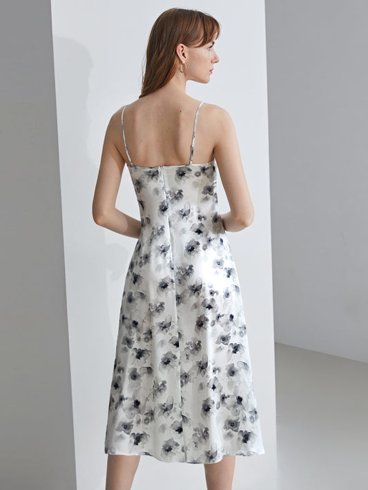 MOTF PREMIUM 100% SILK FLORAL FLOWY DRESS