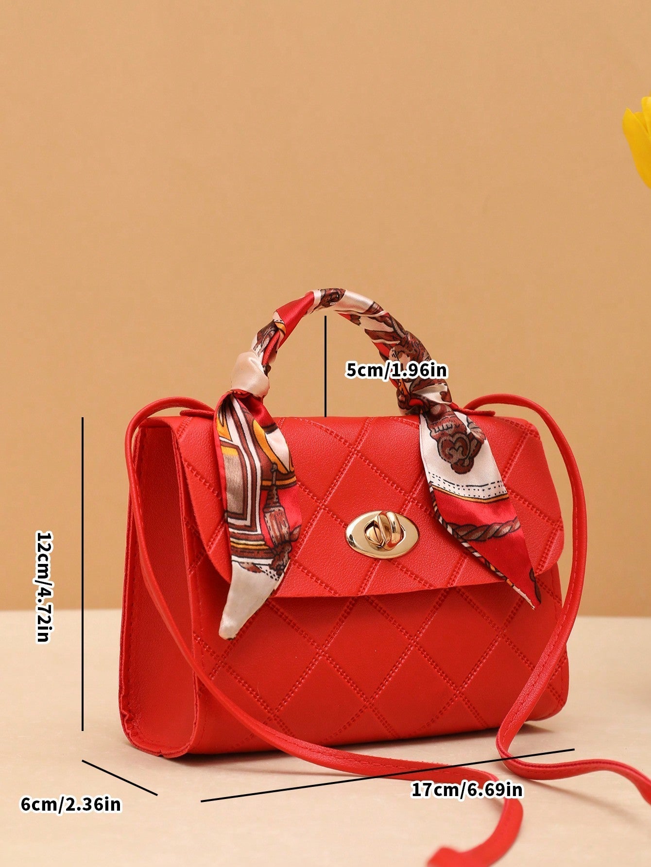 Daily Use Silk Scarf Small Square Handbag for Shopping Gift Bag