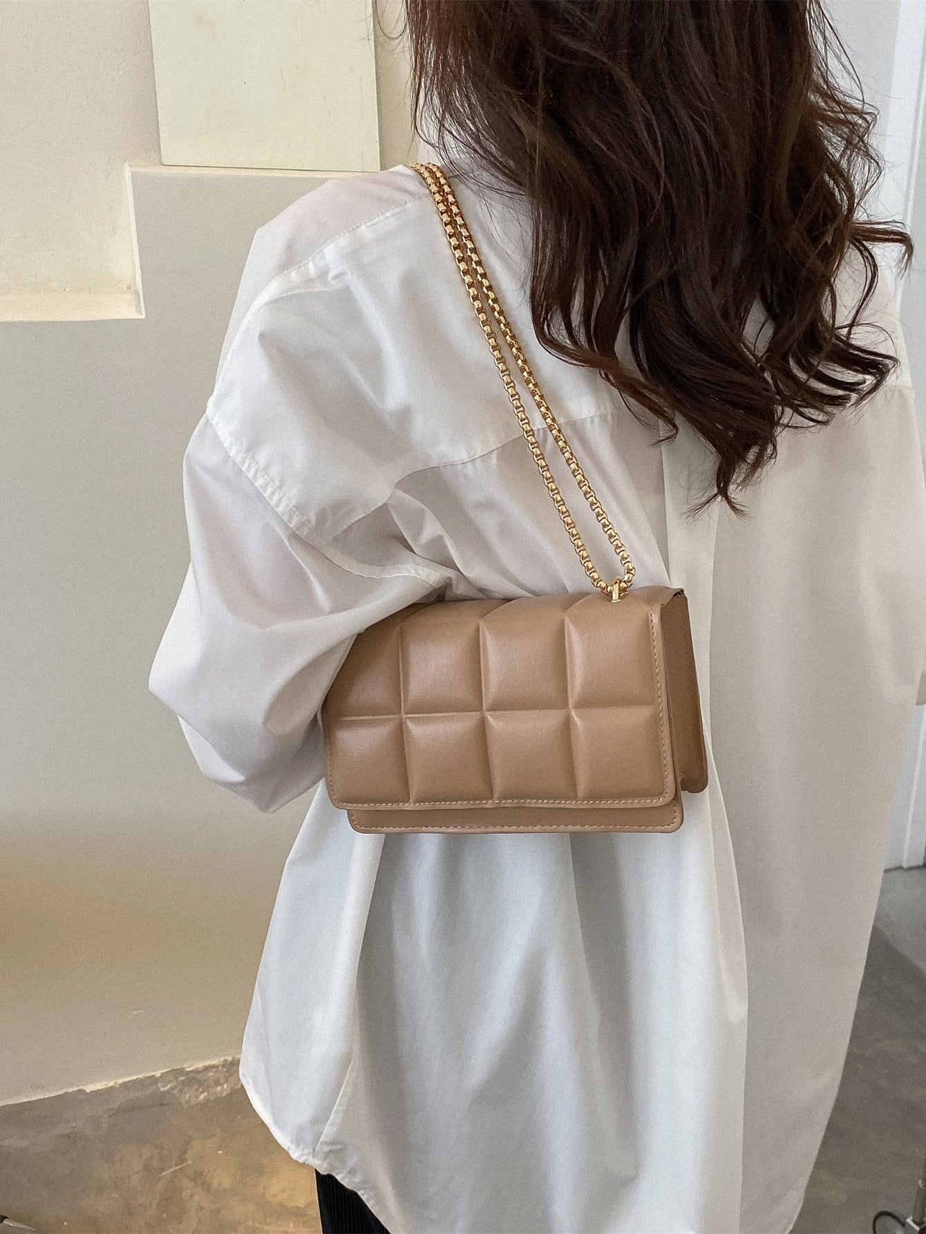 Waterproof,Lightweight,Business Casual Minimalist Flap Chain Square Bag for Teen Girls Women College Students,Rookies & White-Collar Workers Perfect for Office,College,Work ,Business,Commute