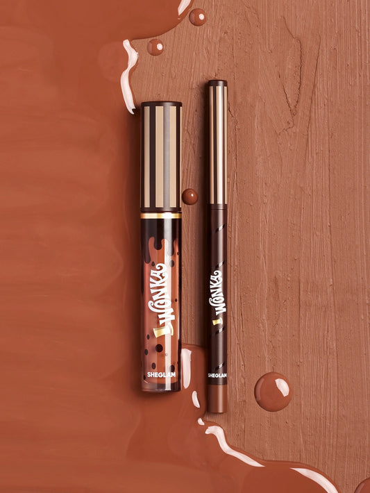 SHEGLAM | Willy Wonka Cocoa Kiss Lip Duo-Brownie Bite Black Friday Sale Gift Brown Liquid Lipstick