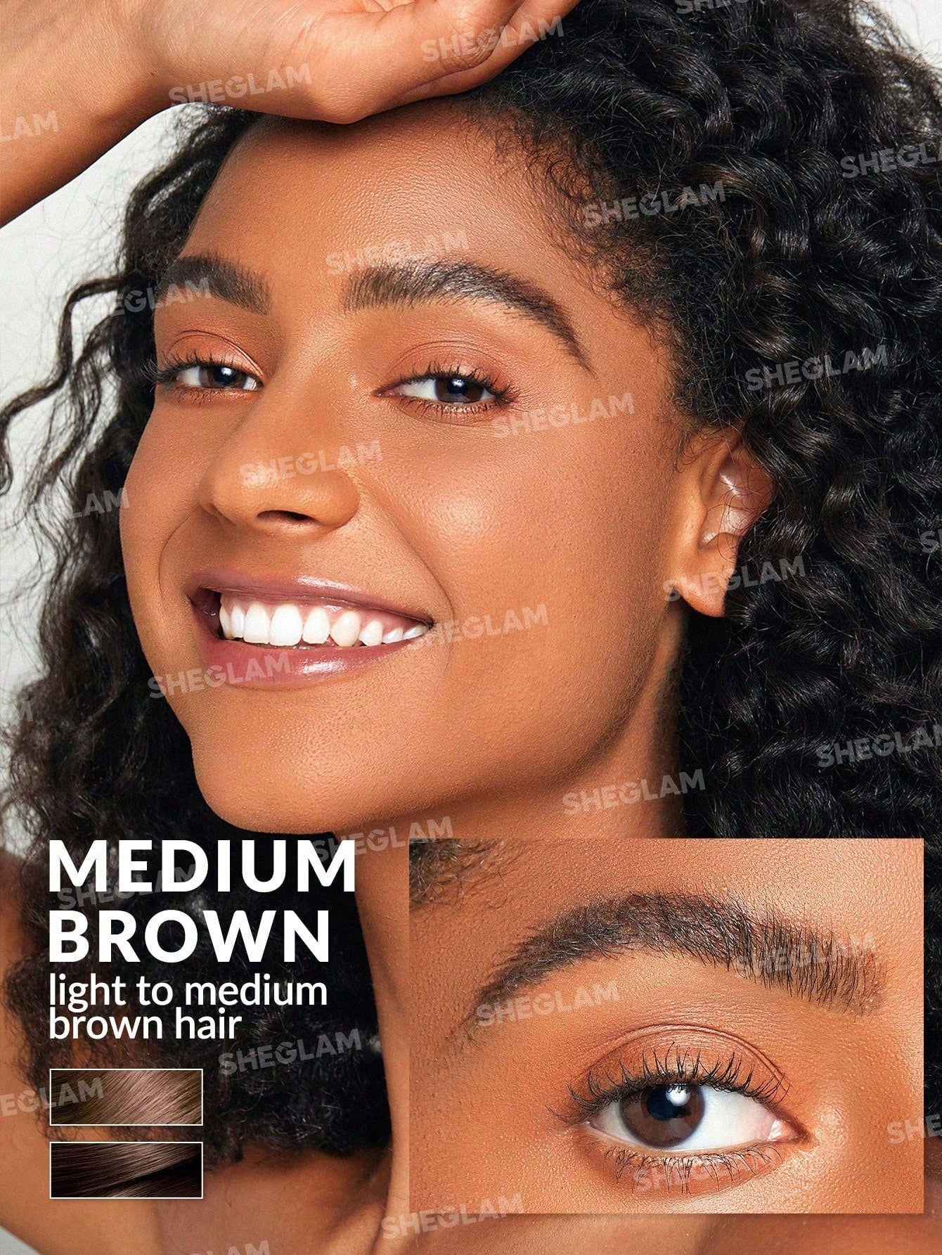 SHEGLAM Feather Better Liquid Eyebrow Pencil-Medium Brown Long Lasting Eyebrow Pen Smudge-Proof Water-Proof Natural Fuller Brows Eyebrow Makeup Black Friday Winter Gifts Eyebrow