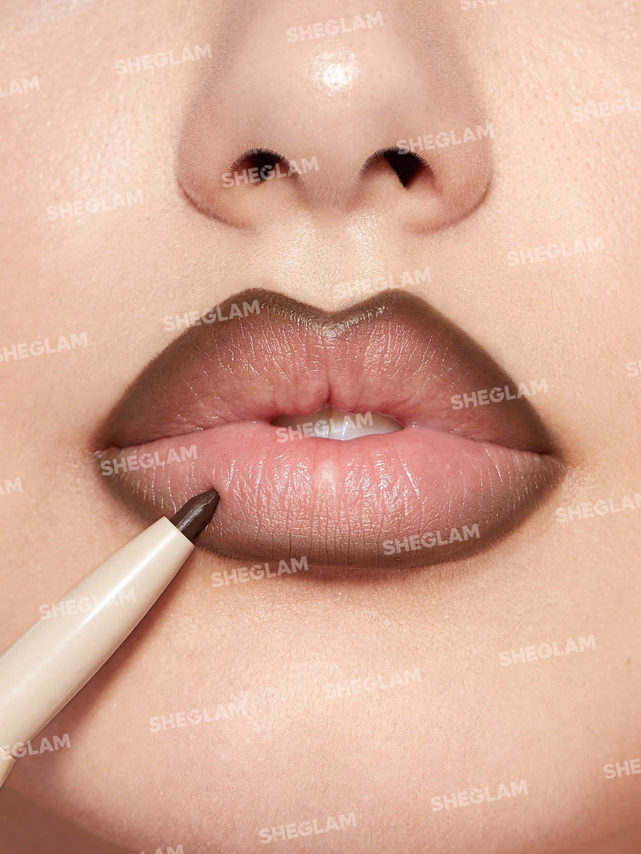 SHEGLAM Glam 101 Lipstick & Liner Duo-Deep Caramel 2-In-1 Matte Dual-Ended Lip Liner Lipstick Pencil Highly Pigmented Long Lasting Smooth Easy to Wear Lip Makeup Black Friday Winter Pink Brown Lip Liner