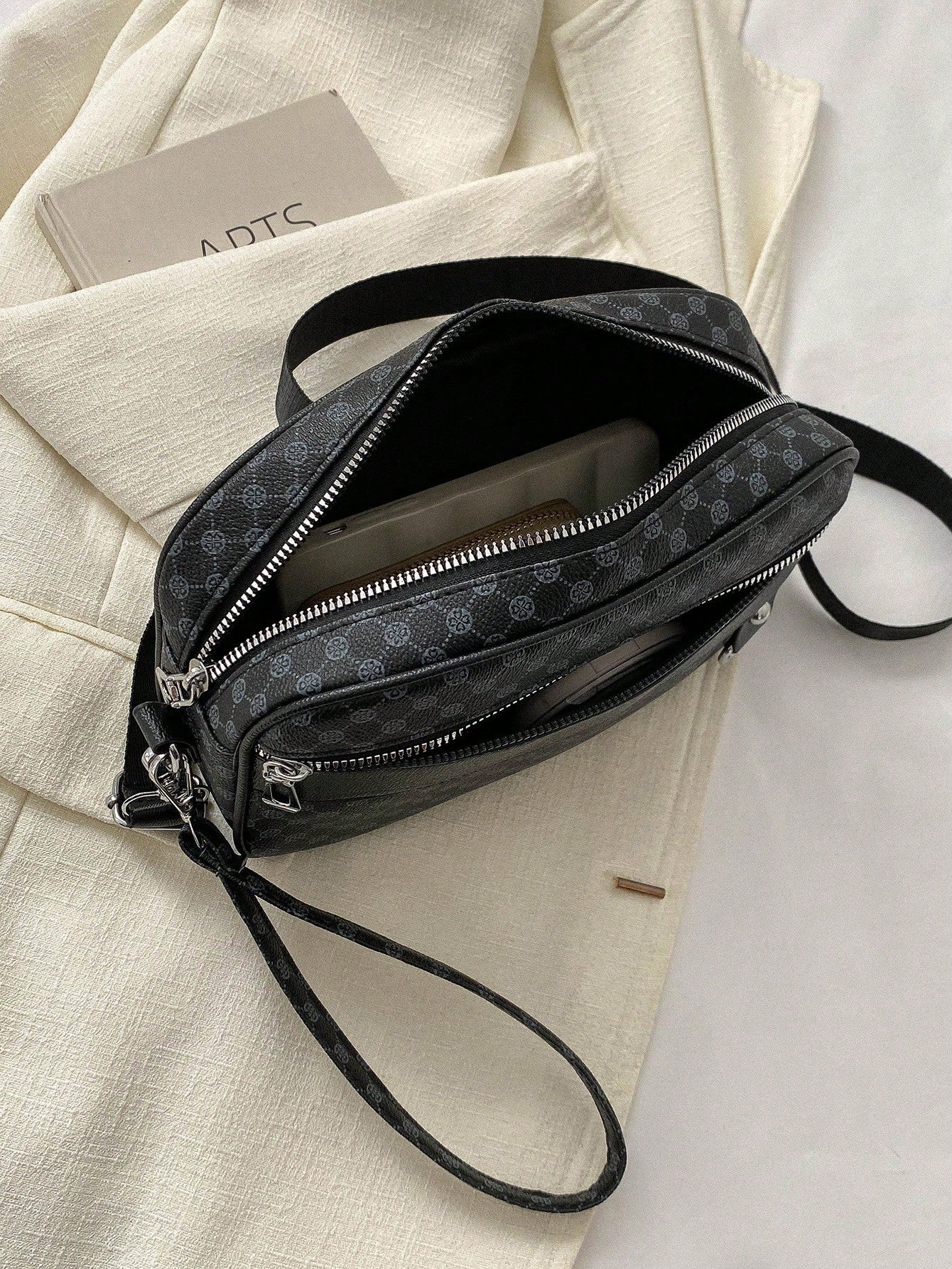 Fashion Printed Pu Shoulder Bag for Women, Large Capacity Tote Bag