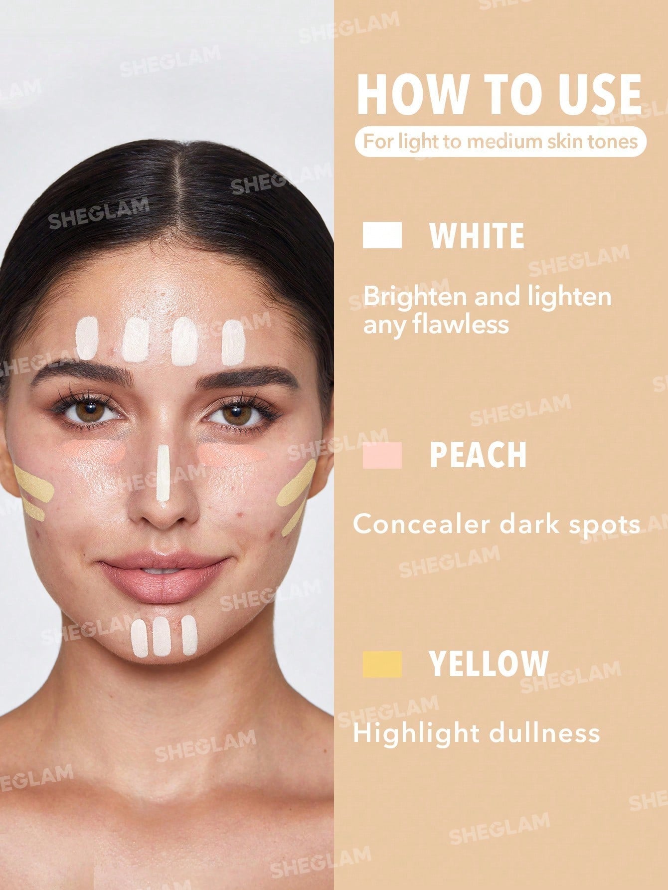SHEGLAM like Magic Color Correcting Concealer-Purple Corrector Liquid Concealer Long Lasting Brightening Full Coverage Weightless All-Day Hydrate Concealer Black Friday Winter Concealer