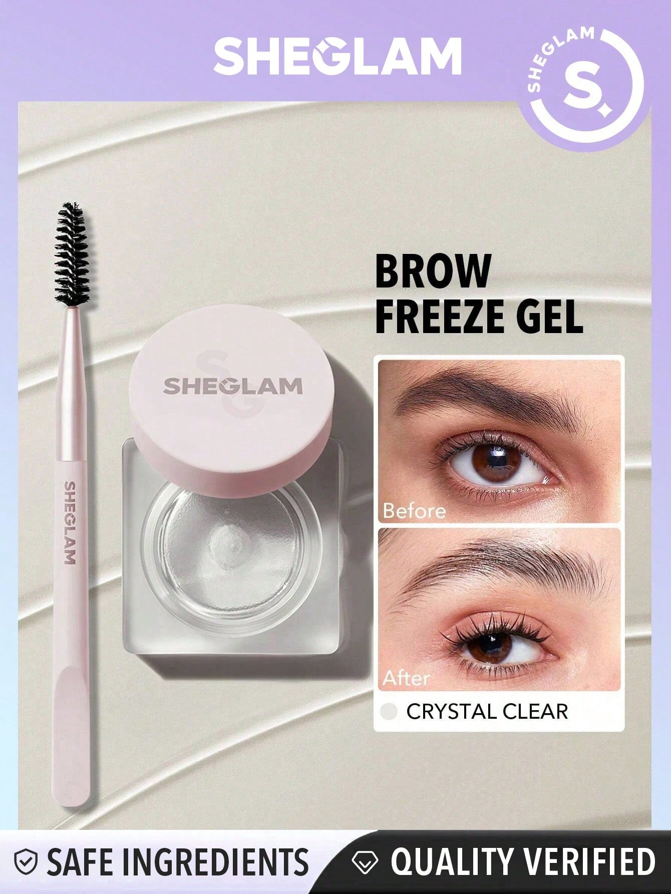 SHEGLAM Set Me up Brow Hold-Crystal Clear Waterproof Eyebrow Gel No Smudge Long Lasting Shaping Eyebrow Wax Black Friday Sale Eyebrow