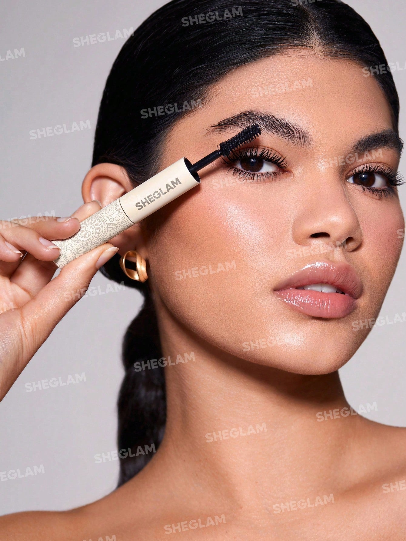 SHEGLAM All-In-One Volume & Length Mascara-Washable Black 2 in 1 Double Head Brush Easy to Remove No Smudge Curling Separation Thick Black Mascara Eye Makeup Black Friday Party Mascara