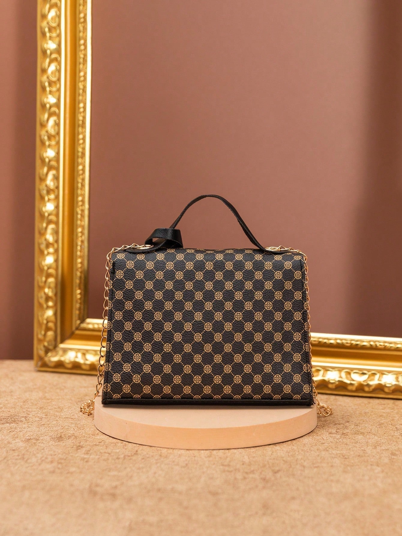 Vintage Retro 1Pc Coffee Brown Pu Leather Women'S Bag with Multiple Functions, Can Be Used as Handbag, Crossbody Bag or Shoulder Bag, Suitable for Daily Use or as a Date Gift for Women